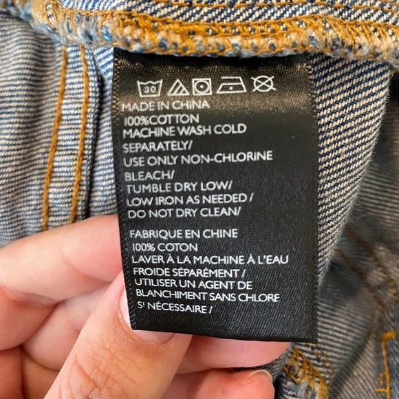 BDG Button Front Raw Hem Denim Skirt S - Picture 5 of 5